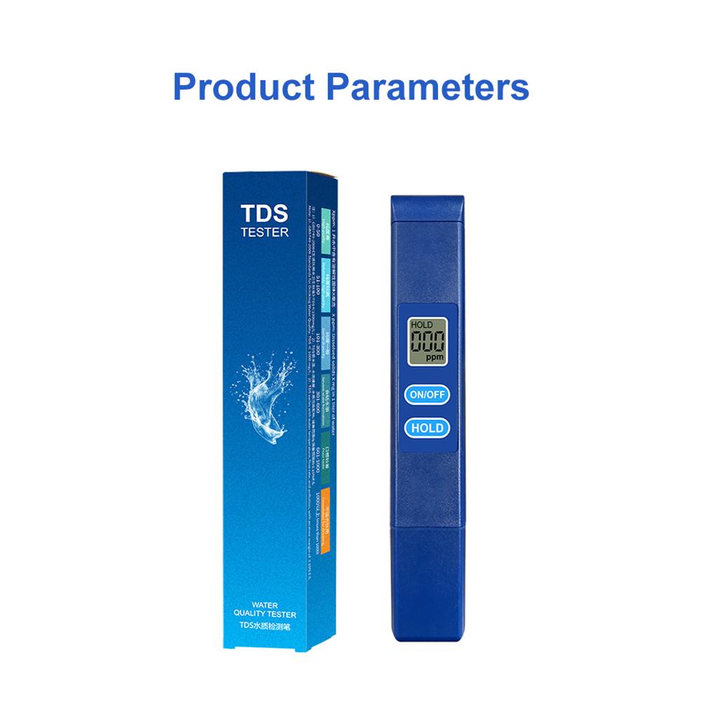 0-9990ppm Ручной тестер качества воды Цифровой TDS-метр Перо Измеритель чистоты воды и температуры Для аквариума Бассейна