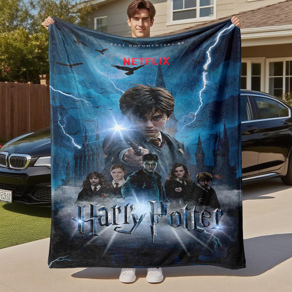 1PC Harry Potter Outdoor Flannel Blanket Soft Plush Decor for Picnics, camping,Bedroom, Playroom, Office1161A