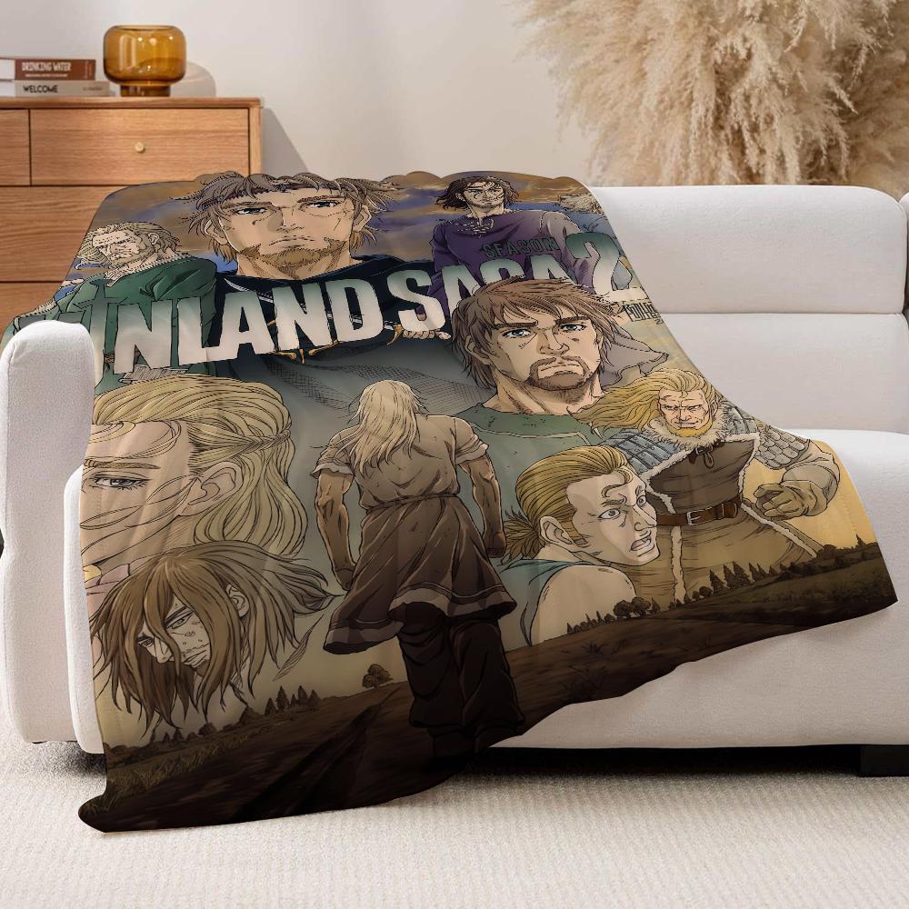 Плед Vinland Saga для дивана, офиса, кровати, самолета, путешествий, сна, чтения, отдыха, кемпинга, мягкий и теплый