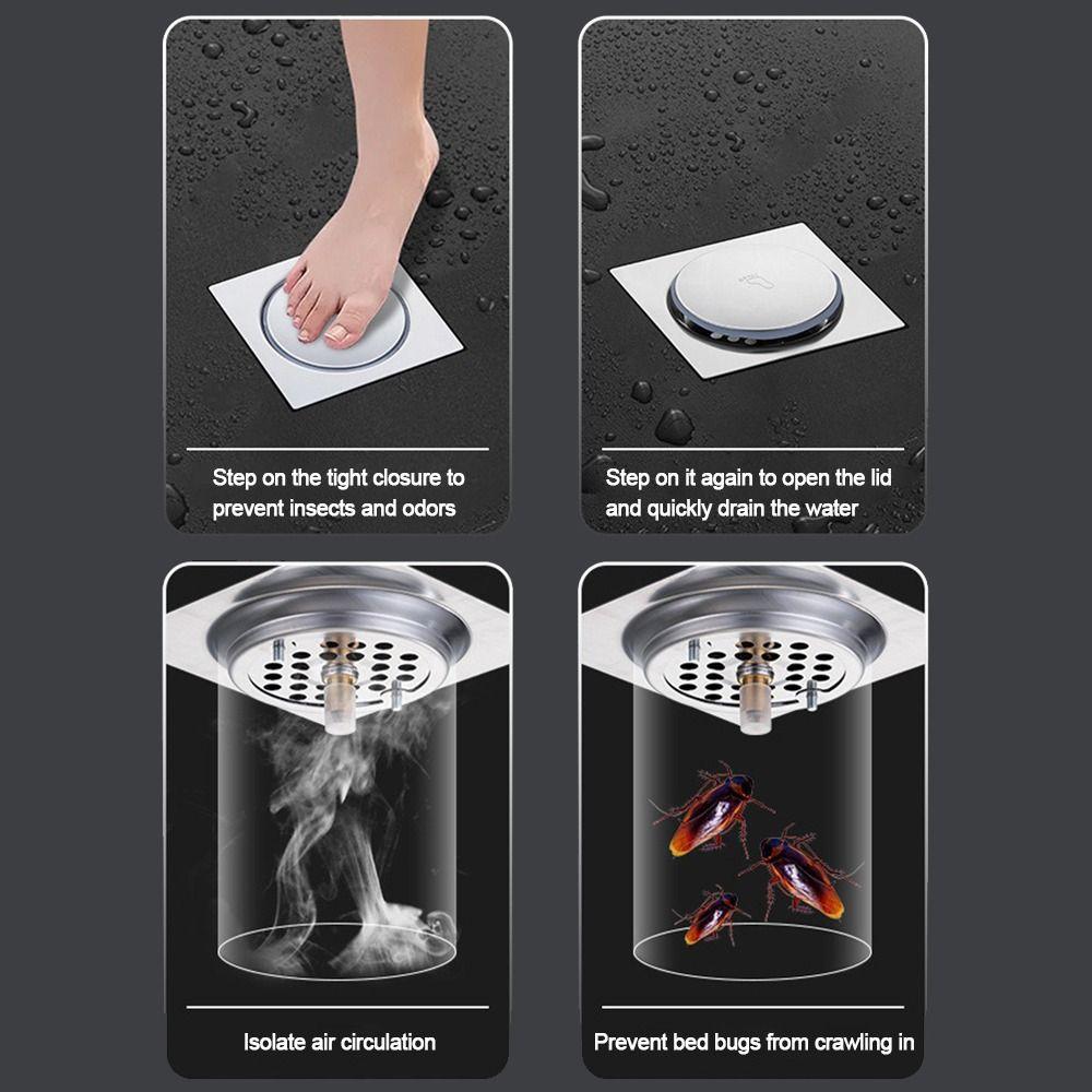 Нержавеющая сталь ножка для душа сливной педальный сливной фильтр креативный канализационный фильтр для пола