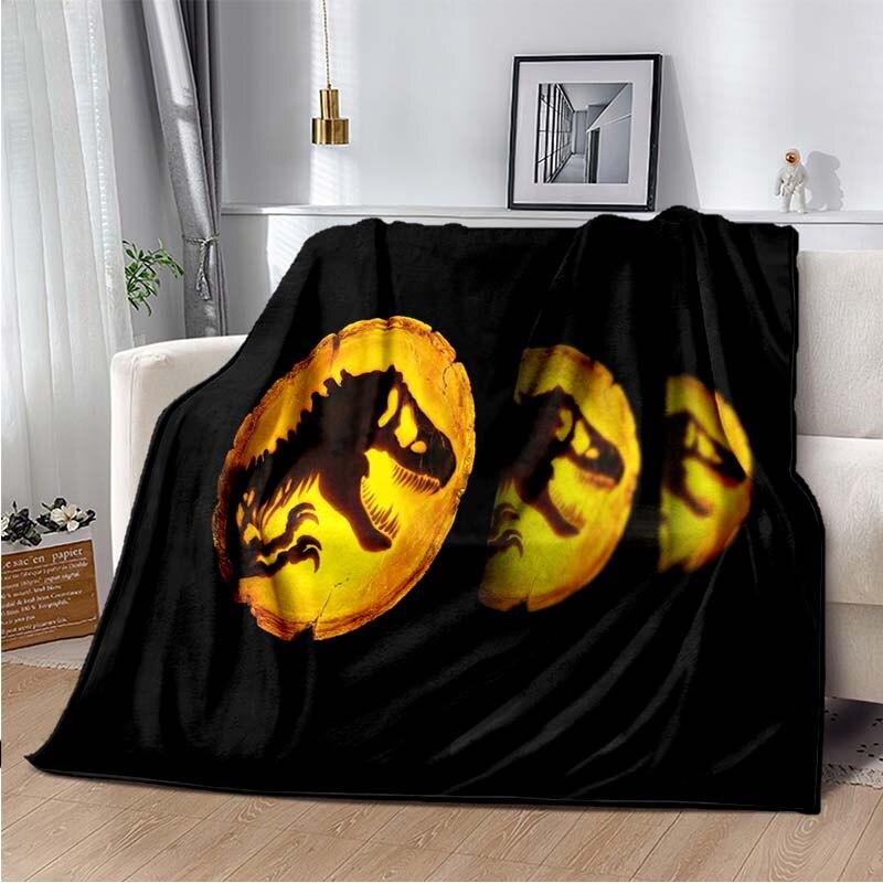 Флисовое одеяло с 3D принтом «Парк Юрского периода» для кроватей, походов, пикников, толстое одеяло, модное флисовое покрывало, одеяло