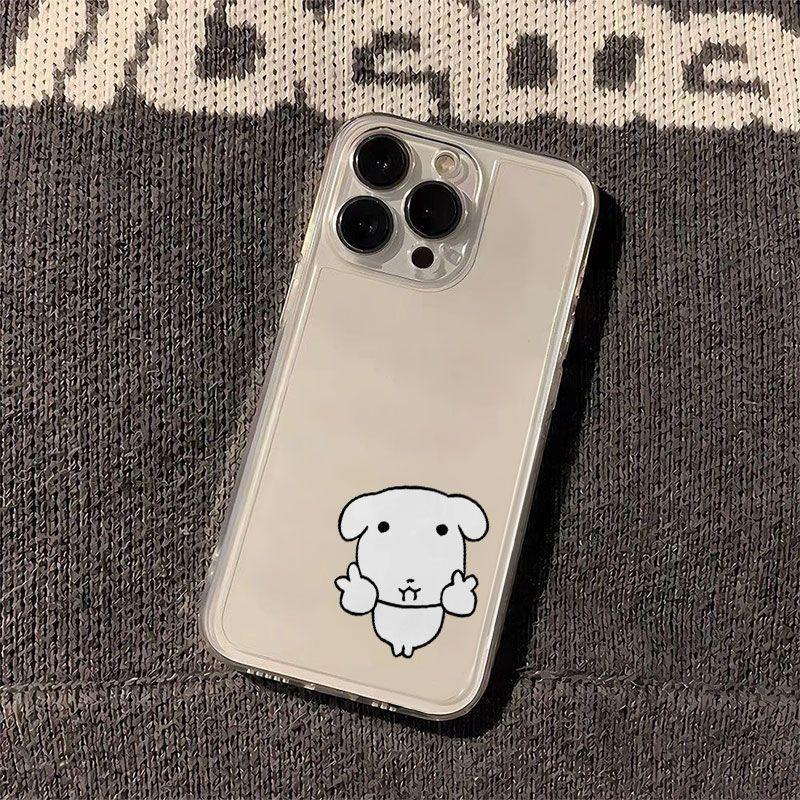 Корейский Инс Милый щенок кошка прозрачный чехол для телефона для iPhone 17 17E 16E 15 Pro Max 12 14 11 16 13 Защитный корпус Coque Cover