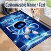 Custom Text Astro Bot Pattern Floor Rug Soft Indoor Carpet Mat Living Room Bedroom