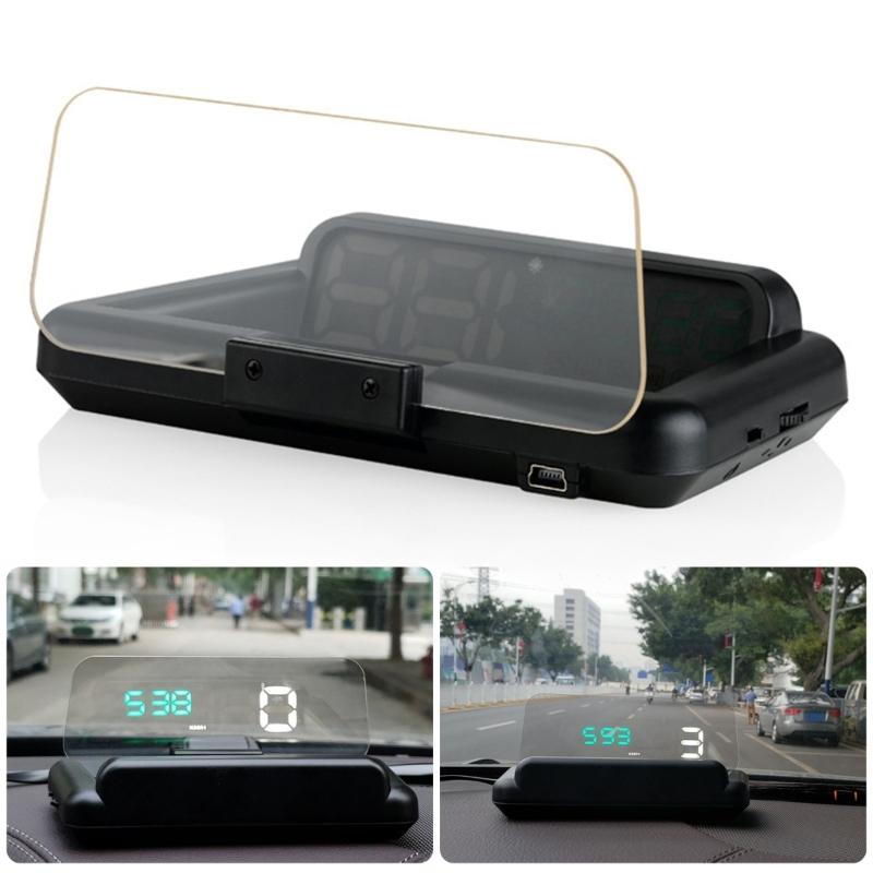 Автомобильный проектор-спидометр на лобовое стекло OBD HUD Head-Up Display с отображением MPH RPM Пробег Часы На лобовое стекло Бортовой компьютер