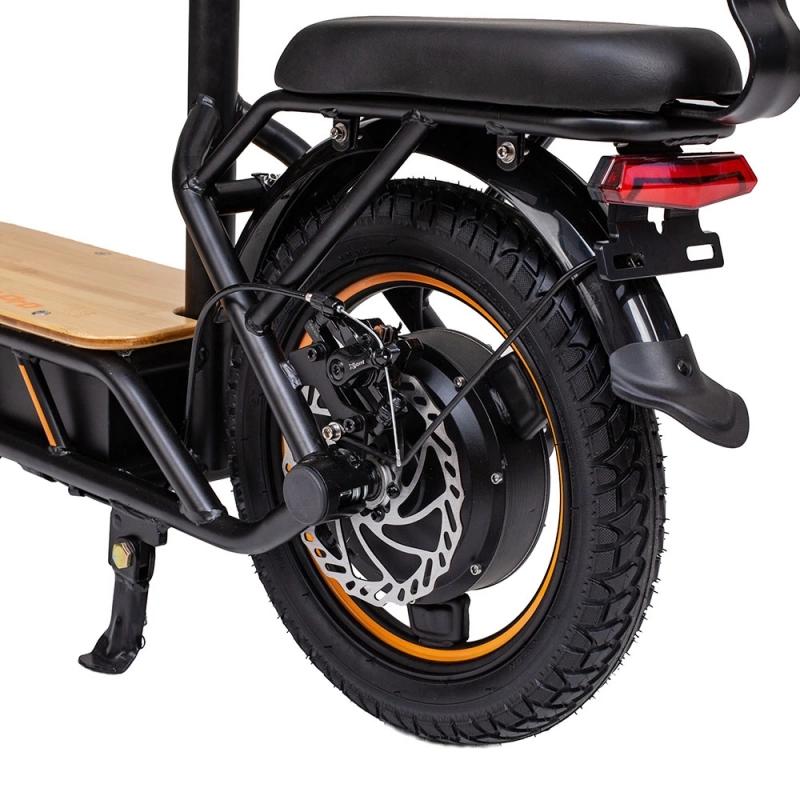 Электросамокат KuKirin C1 Pro 500 Вт, аккумулятор 48 В, 26 Ач, 14-дюймовый электросамокат с задним сиденьем и передней корзиной для хранения вещей, педали из цельного дерева