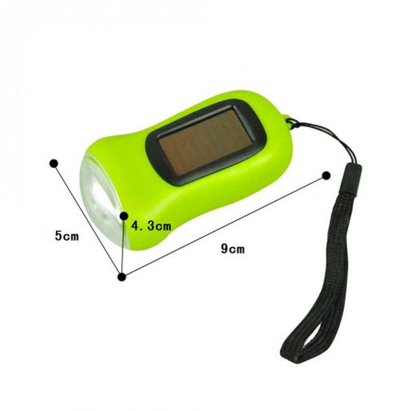 Solar Power LED Hand Pressing Dynamo Crank Power Wind Up Flashlight Torch Light Hand Press Crank Camping Lamp Light