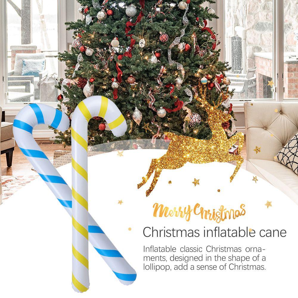 Home Party Balloons Crutch Balloons Santa Claus Walking Stick Inflatable Toys Christmas Candy Cane