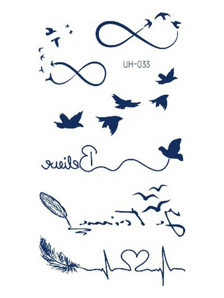 Водостойкие полуперманентные татуировки-наклейки на травяной основе для мужчин и женщин