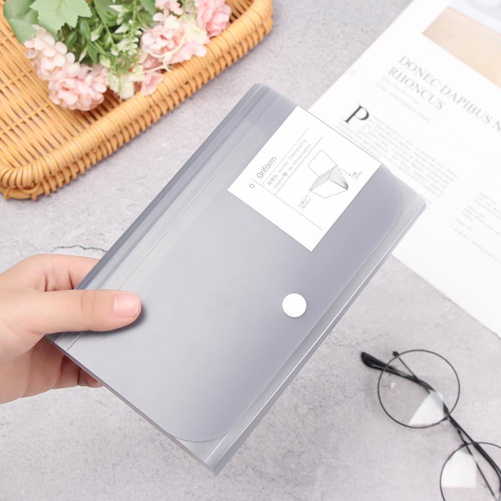 A6 Fashion Plastic File Case Document Bag 12 Pockets Paper Organizer File Folder