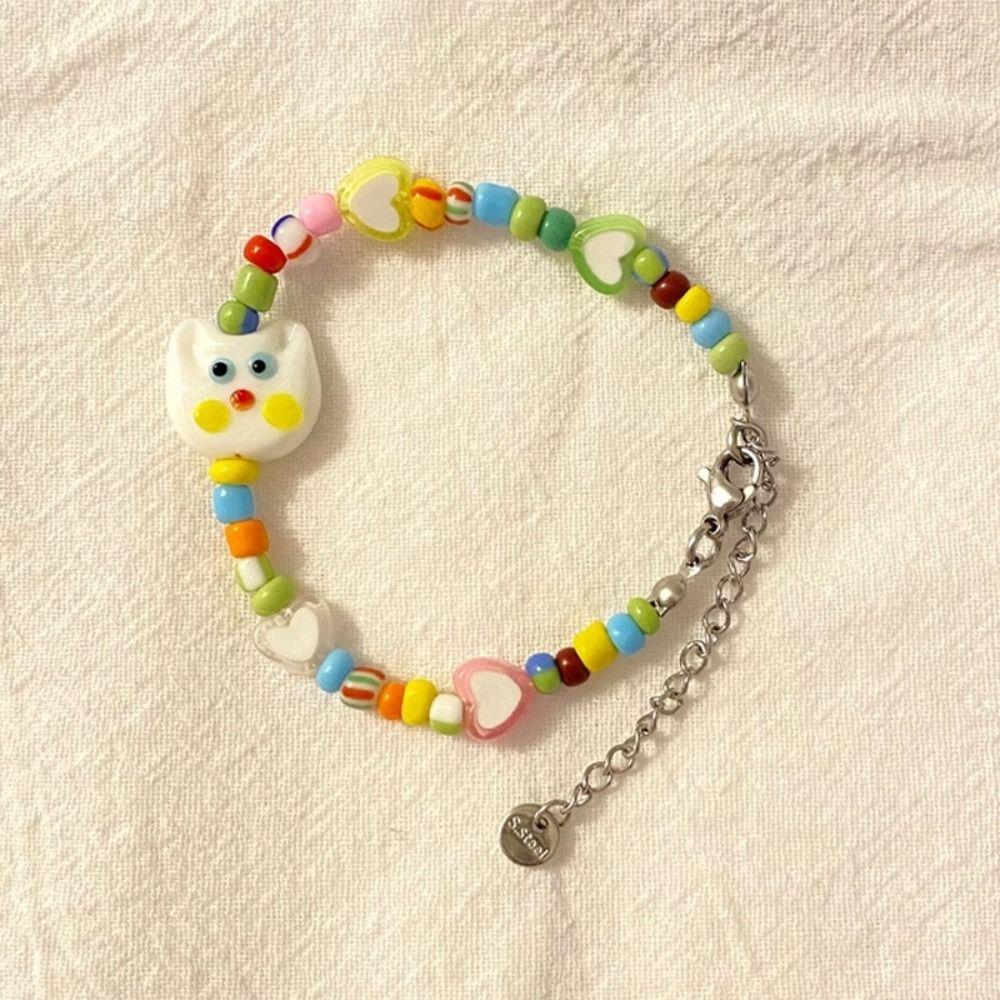 Богемия дофамин ожерелье ярких цветов браслеты BF и GF модные украшения браслет с котенком для девочек