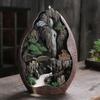 Lofty Mountains And Flowing Water Backflow Incense Burner Cerative Resin Smoke Waterfall Incense Sticks Holder