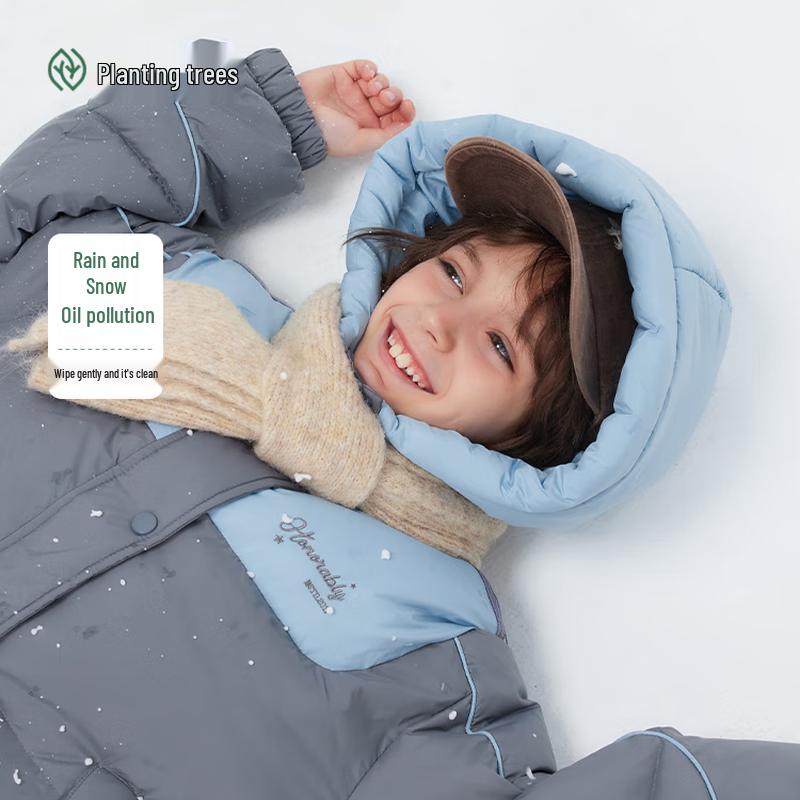 Zhimu Kids' DuPont 3-Proof Hooded Down Jacket