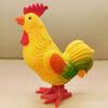 Animal Clockwork Toy Lovely Interesting Jumping Poultry Model Ornament Interactive Toy Plastic Easter Cartoon Rooster Duck Wind-Up Toy Kid