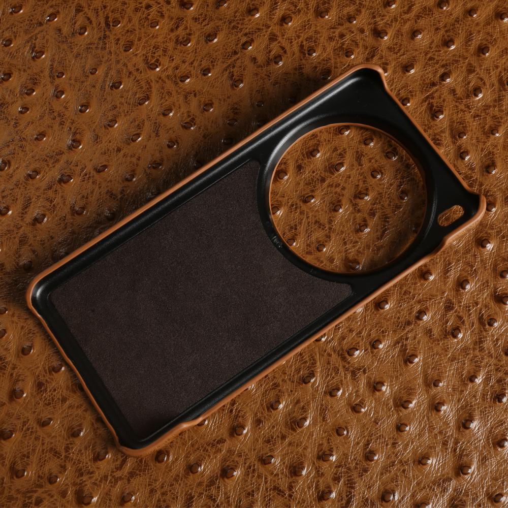 For Magsafe Ostrich Genuine Leather Case For Vivo X300 Ultra X200 Pro Mini X300S X100S Pro X80 Lite X90 Back Cover Cases Coque