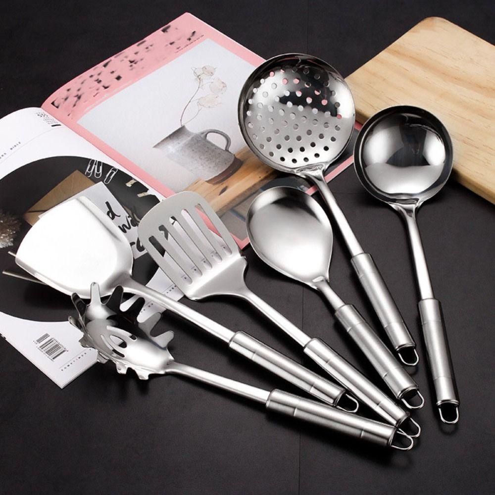 9 предметов кухонных принадлежностей из нержавеющей стали, набор нержавеющих лопаток, набор кухонных лопаток для супа