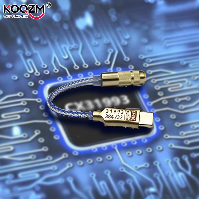 CX31993 HiFi USB ЦАП Type C на 3,5 мм Усилитель для наушников Аудиодекодер IEM Усилитель для мобильного телефона HIFI ЦАП Усилитель для наушников