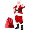Santa Claus Thick Red Adult Santa Cosplay Christmas Luxury 8 Piece Red Long Party Santa Clothes [Formemory] Costume, Bag, Costume, Reindeer, Set, Bag,