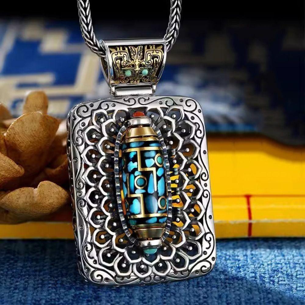 Vintage Men's Bohemian Necklaces Jewelry Pendant for Men Turquoises Pendant Necklaces  Women