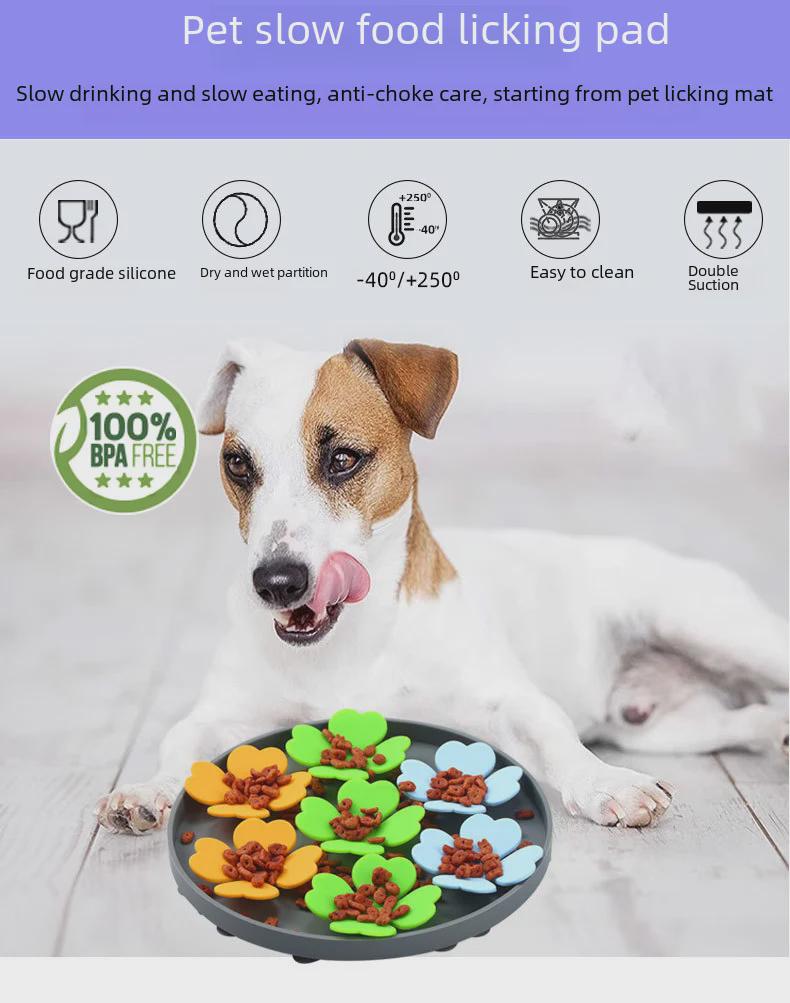 Pet Slow Feeder & Licking Mat - силиконовый коврик для собак и кошек