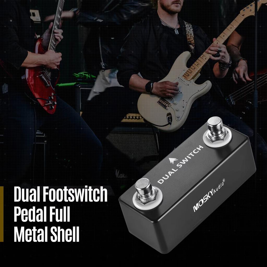 DUAL SWITCH Guitar Effect Pedal Dual Footswitch Foot Switch PURE BUFFER Guitar Pedals Full Metal Shell Guitar Accessories