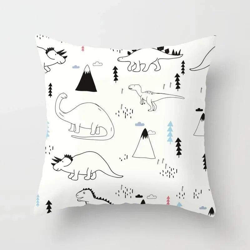 Office Dinosaur Sofa Pillowcase Cushion Cover Pillowcase Cushion Cover Sofa Bed Home Decoration Living Room Car