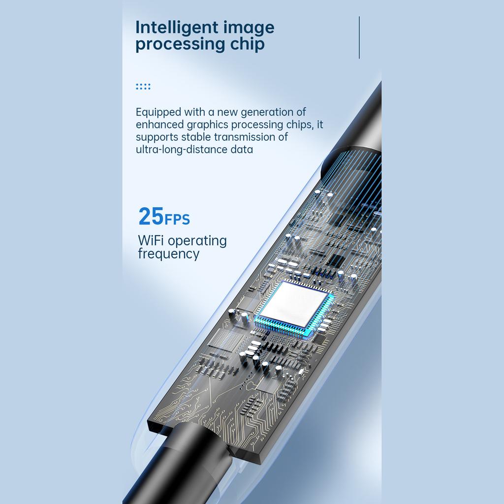 Промышленная эндоскопическая камера с разрешением 1920P, инспекционный инструмент с 8 светодиодами и 1,8-дюймовым цветным TFT-дисплеем