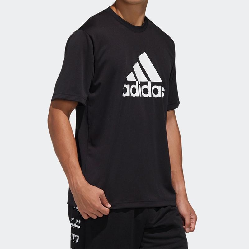 adidas Тренировочные повседневные спортивные короткие рукава черные мужские FM5369