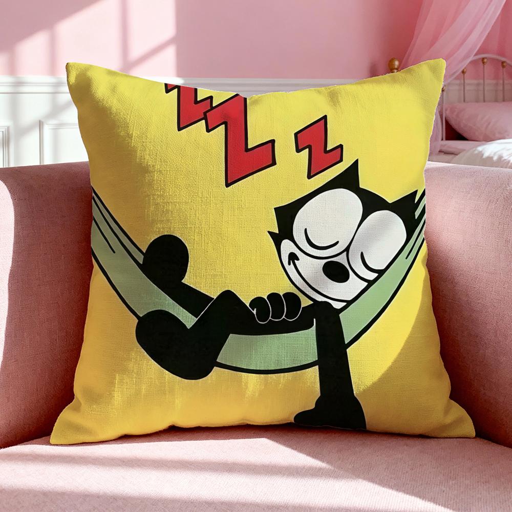 Cartoon AAstro Boy Cushion Cover Breathable Linen Pillowcase Summer Odorless EcoFriendly Invisible Zipper Washable