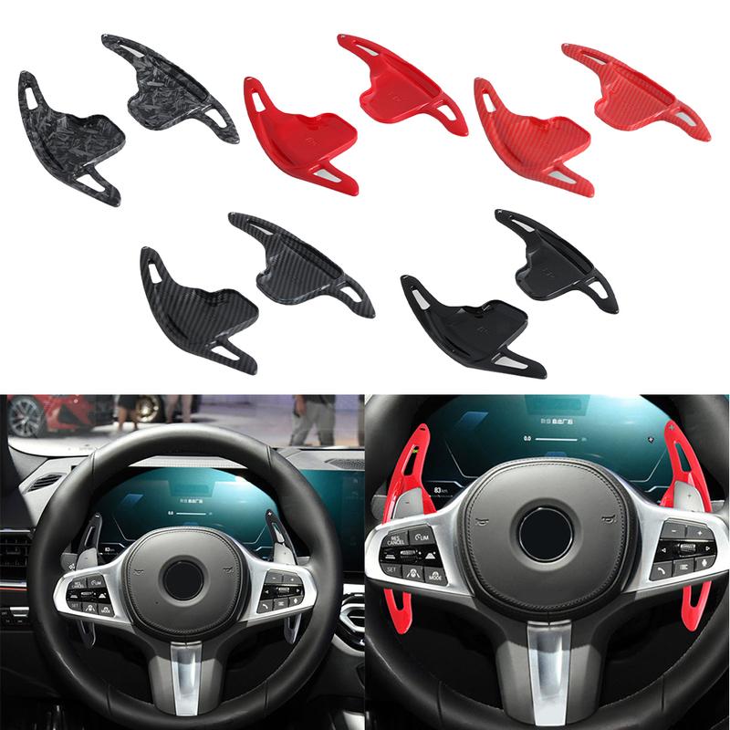 For BMW F30 F31 F32 F10 F20 F22 F15 Car Steering Wheel Paddle Shifter Extension ABS Black Paddle Shifters Interior Accessories