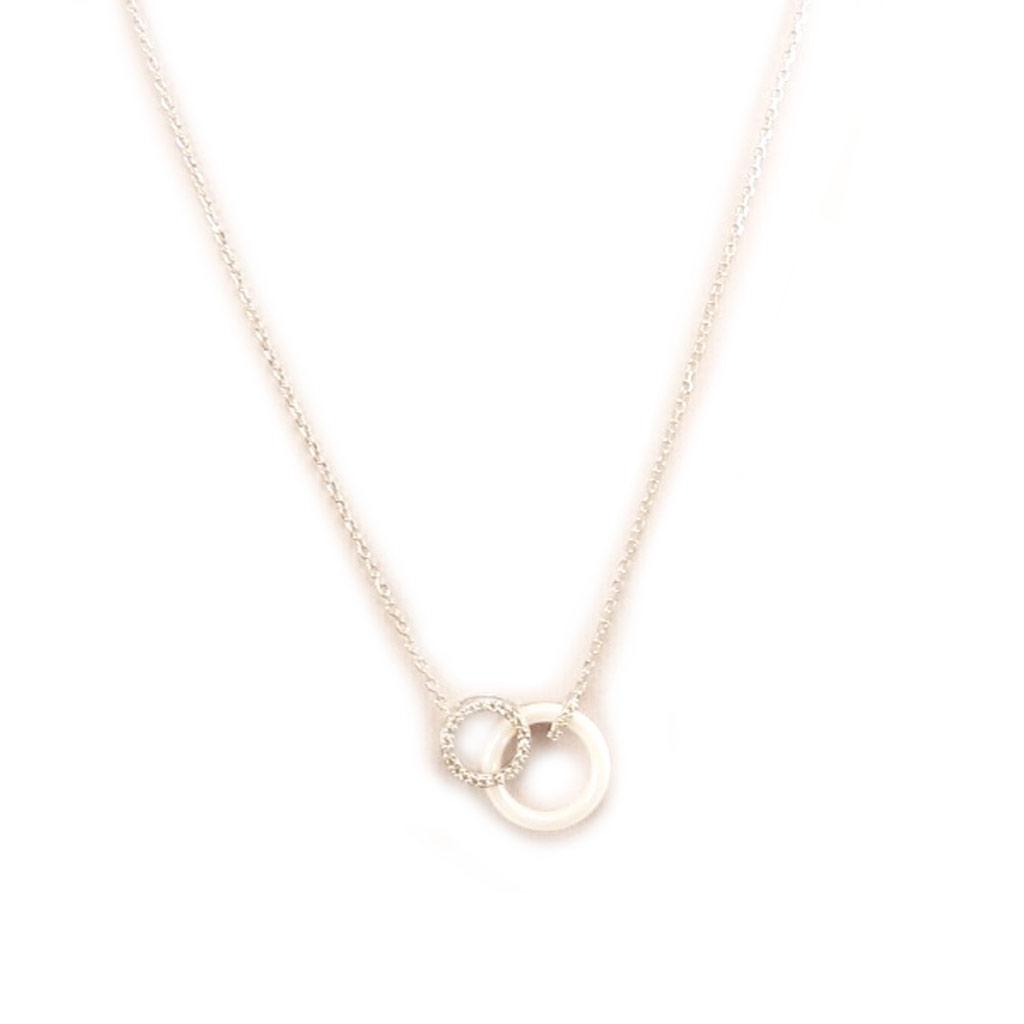 Les Trésors De Lily [L4607] - Серебряное колье 'Сисси' белое серебро (родиевое покрытие) - 20x15 мм (керамика)