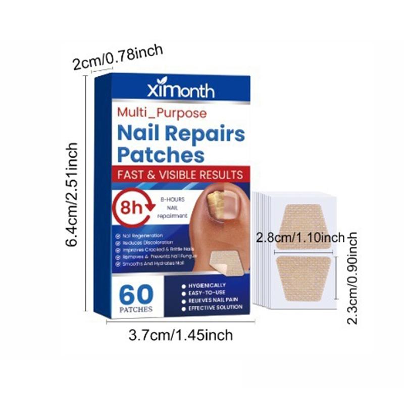 60Pcs Toenail Fungus Treatment Patches Sticky Nail Ingrown Care Correction Stickers for Paronychia Nail Repair