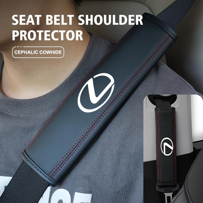 Car Seat Belts Covers Padding Carbon Fiber Belt Shoulder For Lexus UX250h RX450h RX300 GX470 CT200h RX400h NX300h RX350