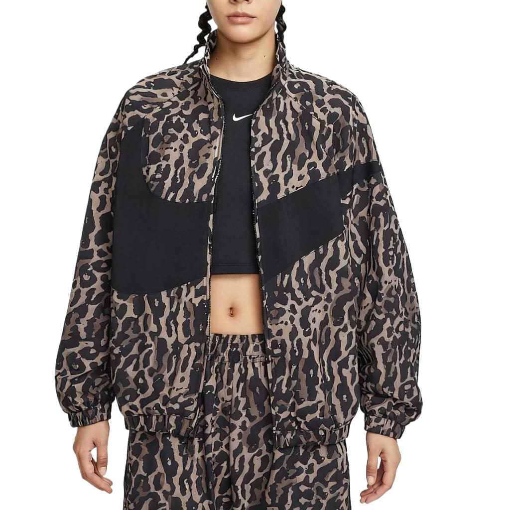 Nike Спортивная тканая куртка на молнии с длинным рукавом Женские куртки Черный IB7264-010