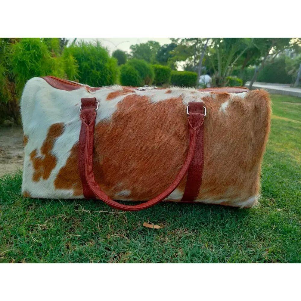 Hairon Leather Dufflebag Travel Luggage Bag Vintage Gym Weekend Overnight Bag