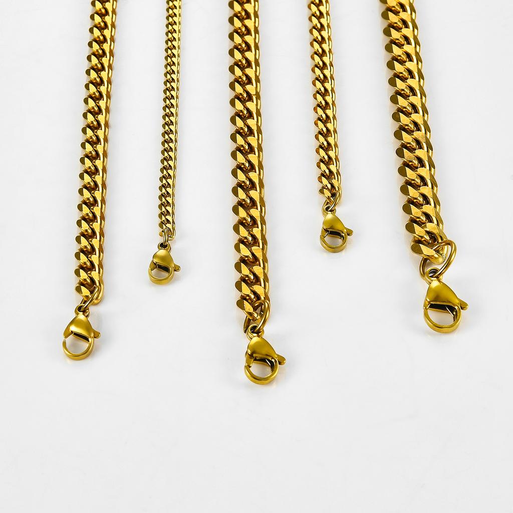 Массивное ожерелье из нержавеющей стали для мужчин, звеньевая цепь панцирная, майами кубинская, женский чокер, панк-рок, для парня, металлическое украшение на шею, аксессуар, подарок