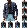 Unisex Winter Christmas Prints Suit Jackets Unisex Casual Fashion Button Jackets