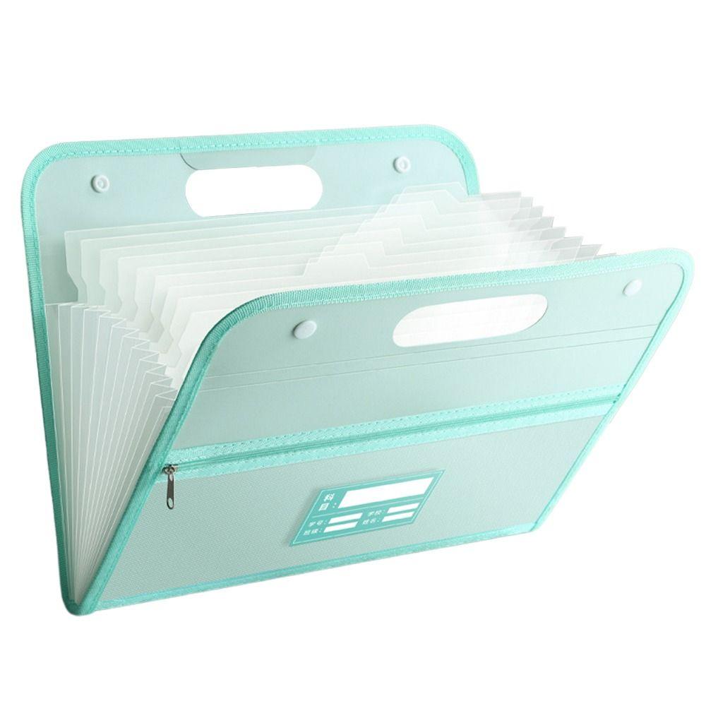 Pockets Portfolio Waterproof File Organizer Test Paper Storage Folder Document Bag A4 File Folder