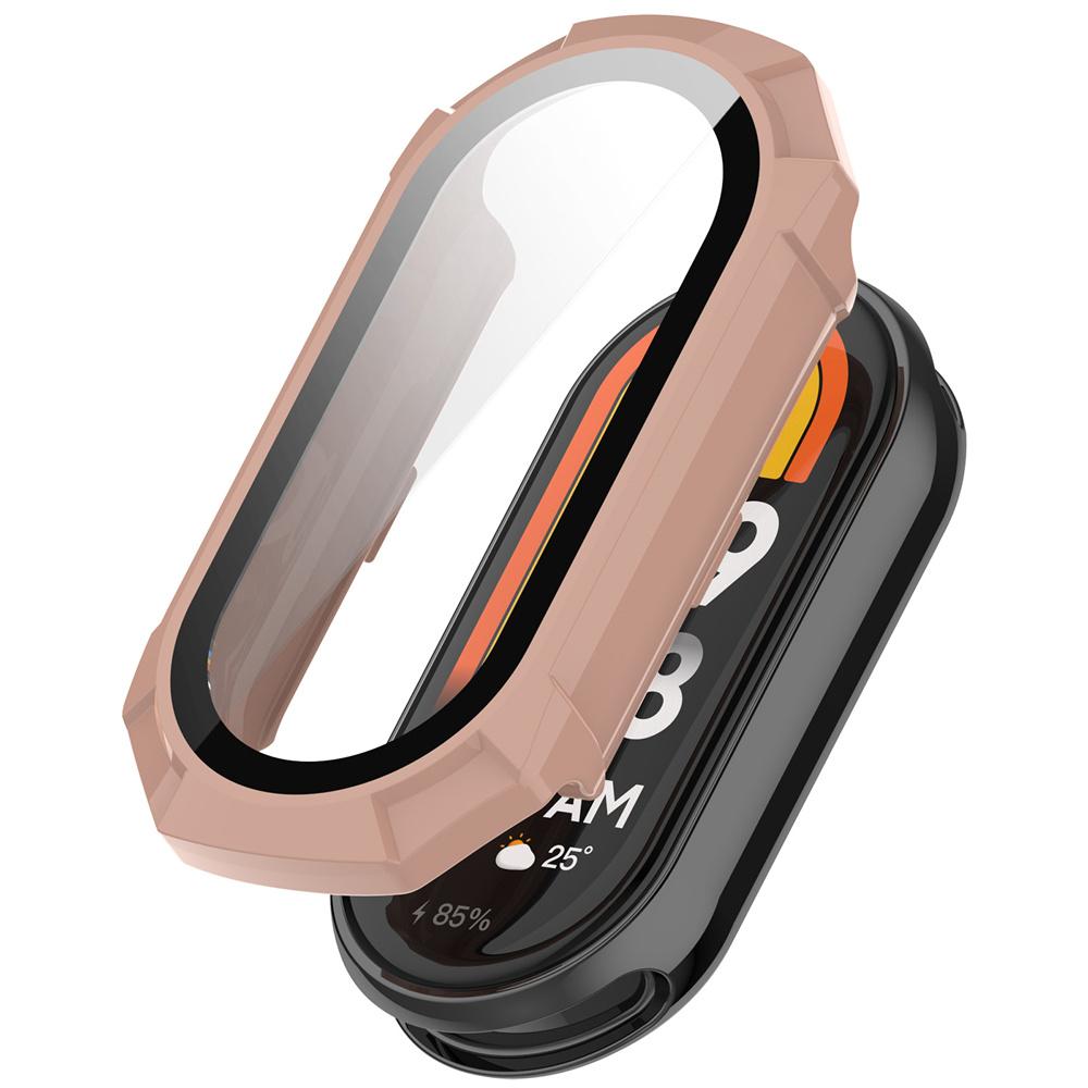 Закаленное стекло + чехол для Xiaomi Mi Band8 PC, защитный бампер для экрана, чехол, аксессуары для mi Band 8