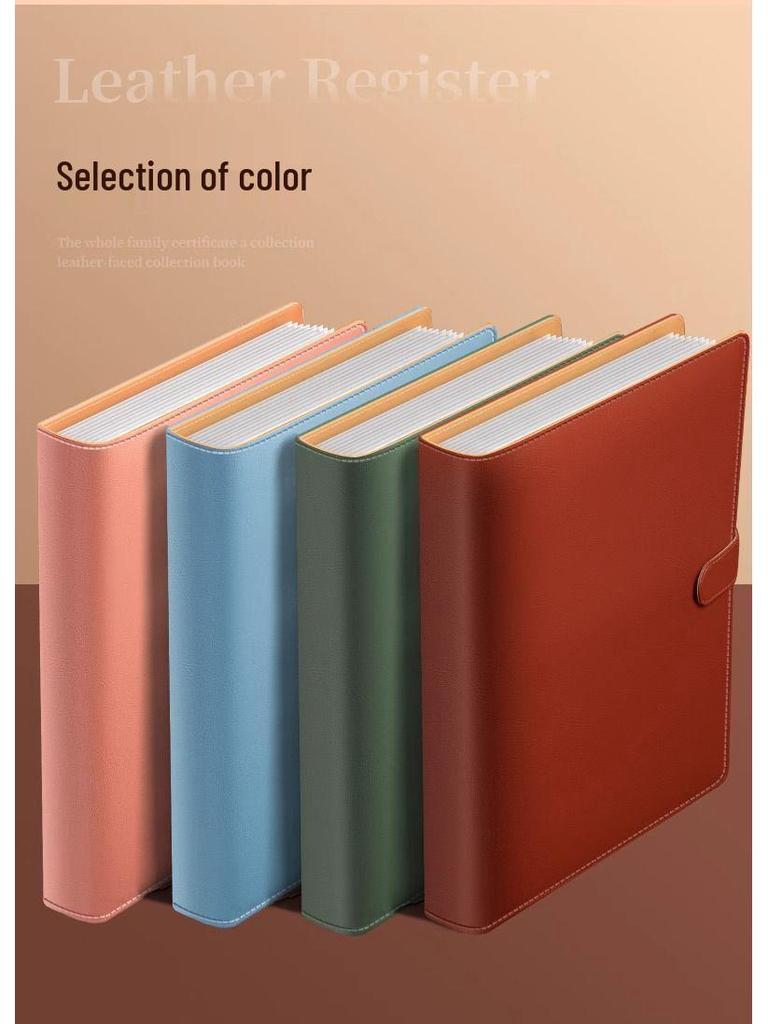 Портативный семейный органайзер для документов: Альбом на кольцах, Многофункциональный, Прозрачный, Большой вместимости для свидетельств о рождении и домашних записей.