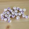 30pcs/set Creative Loose Beads Flowers Printed Jewelry Making Chinese Style Beads  Woven Necklaces