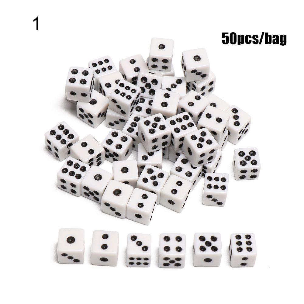 Plastic Standard Six Sided Decider Board Playing Game Gaming Drinking Dice Dices Entertainment Tool