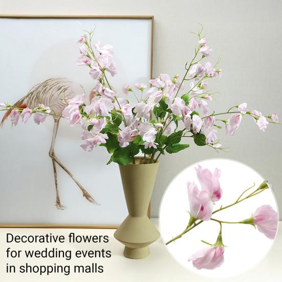 Artificial Flower Bouquet Silk Faux Floral Arrangement for Wedding Home Decor Lifelike Fluffy Petals Bendable Stems Flowers Photo Props