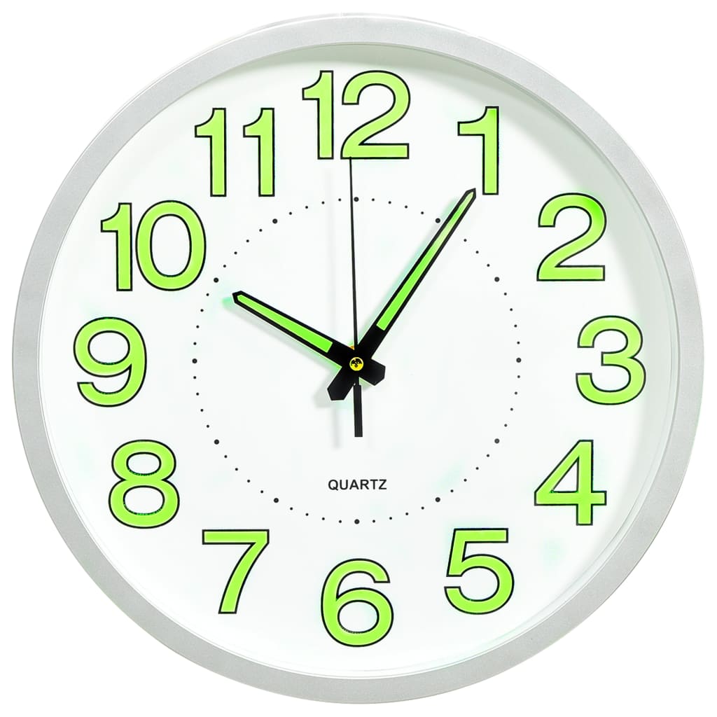 Glow in the Dark Wall Clock White 30 cm