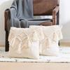 with Tassel Knitted Pillow Case Pastoral Pillowslip Bohemian Macrame Pillow Cover  Bedroom