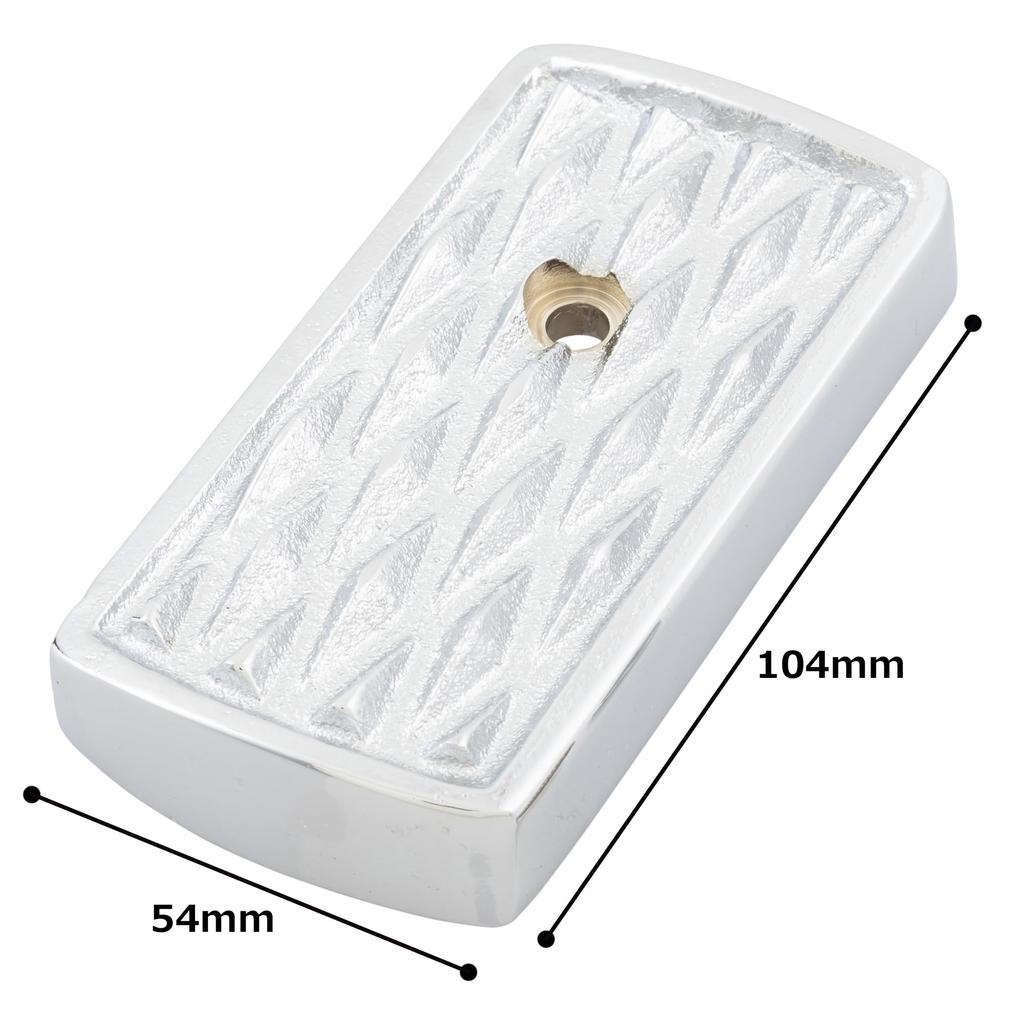 Kijima HD-05333 Мотоциклетные запчасти Накладка на педаль тормоза, Алюминий, Полированная отделка, 4,1 x 2,1 дюйма