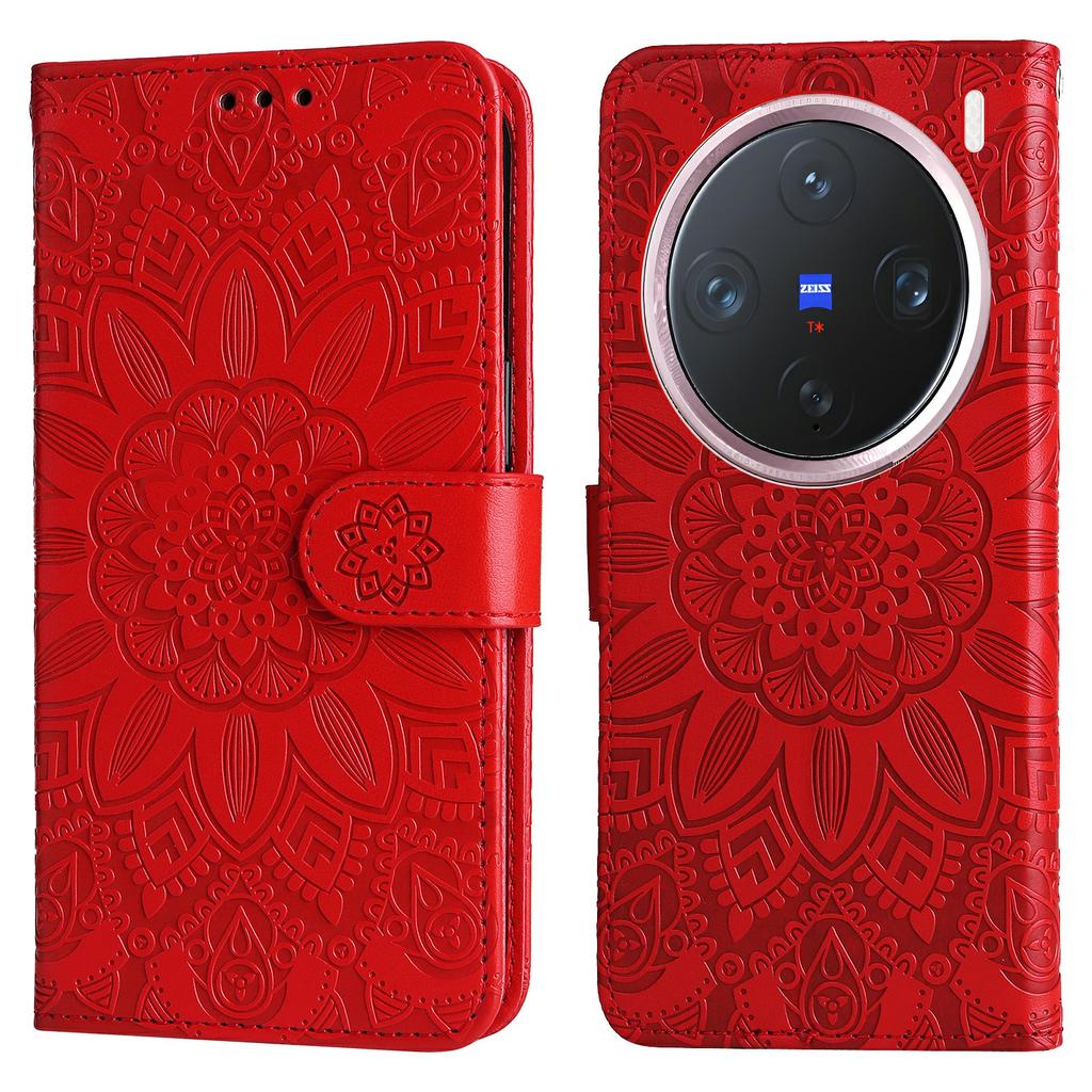 For Vivo X200 Pro Mini 5G Case Sunflower Imprint Leather Wallet Phone Cover