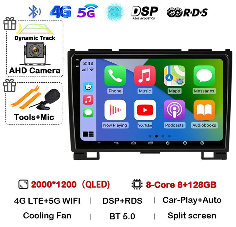 Android 14 Carplay Auto 360 Camera для Great Wall Haval Hover H5 H3 2011-2016 Автомобильный Радио Мультимедийный Плеер GPS Навигация Стерео