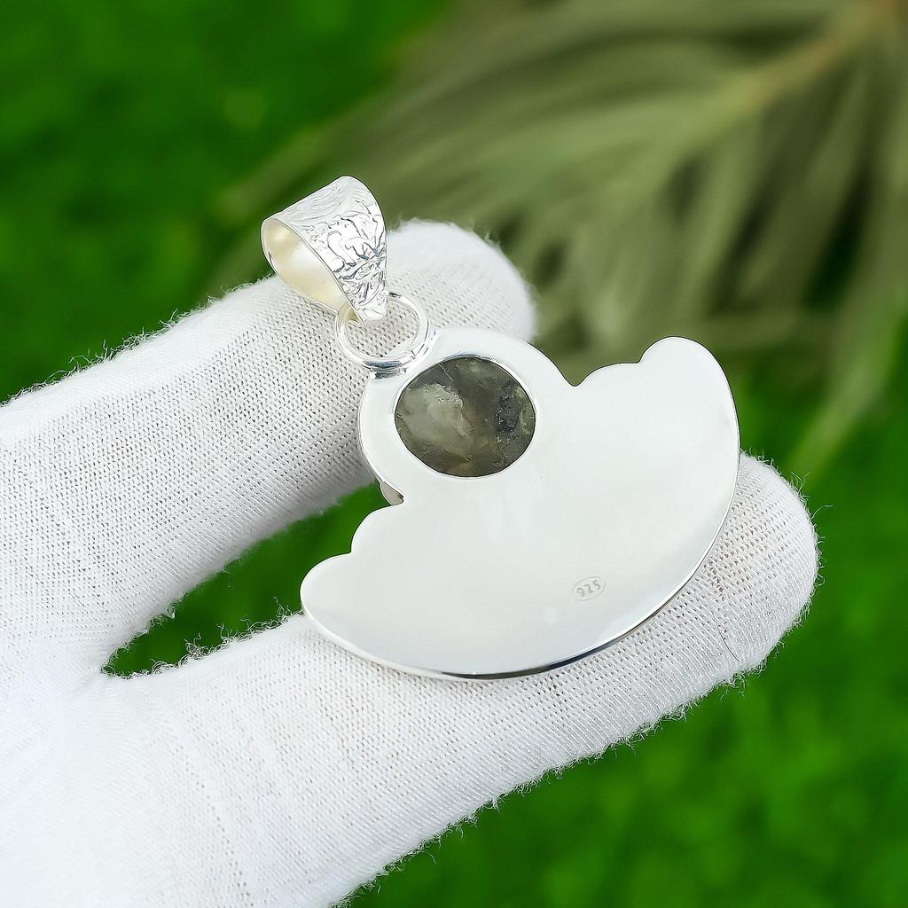 Натуральный Лабрадорит Драгоценный Камень Ювелирные Изделия 925 Стерлинговое Серебро Кулон Для Девочек