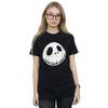 Disney Womens/Ladies Nightmare Before Christmas Jack Cracked Face Cotton Boyfriend T-Shirt