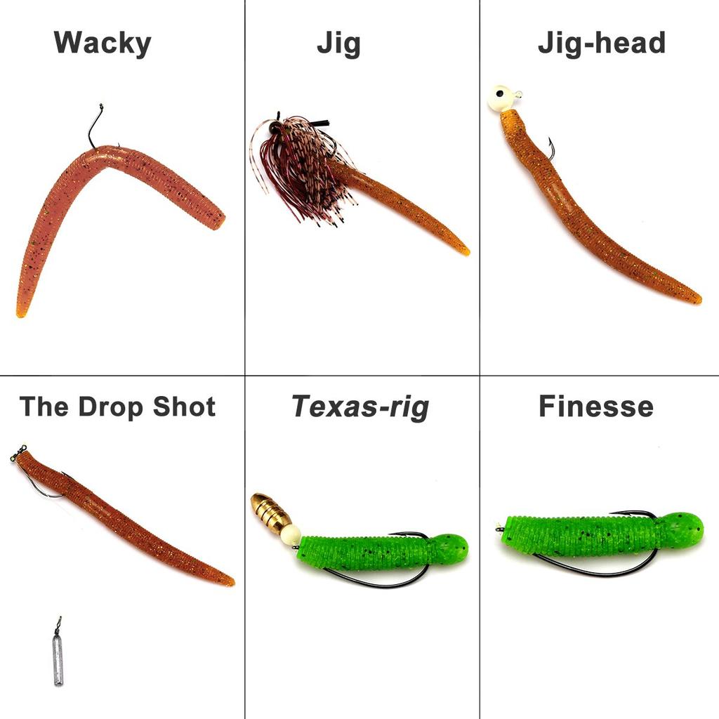 Мягкие пластиковые рыболовные приманки Aonepro, 8 шт., 5,5 дюйма, 2/5 унции, искусственные соленые приманки для плавания с червями для окуня, джиг-приманки, пресноводная рыбалка в соленой воде, разноцветные